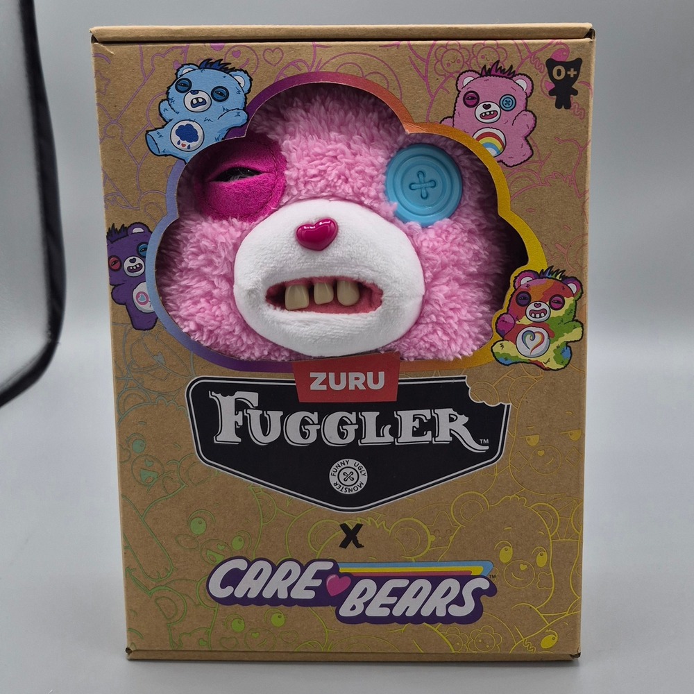 Zuru Fuggler x Care Bears Cheer Bear Pink Funny Ugly Monster Plush Toy 15755A